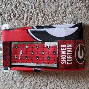 Georgia bulldog shower curtain